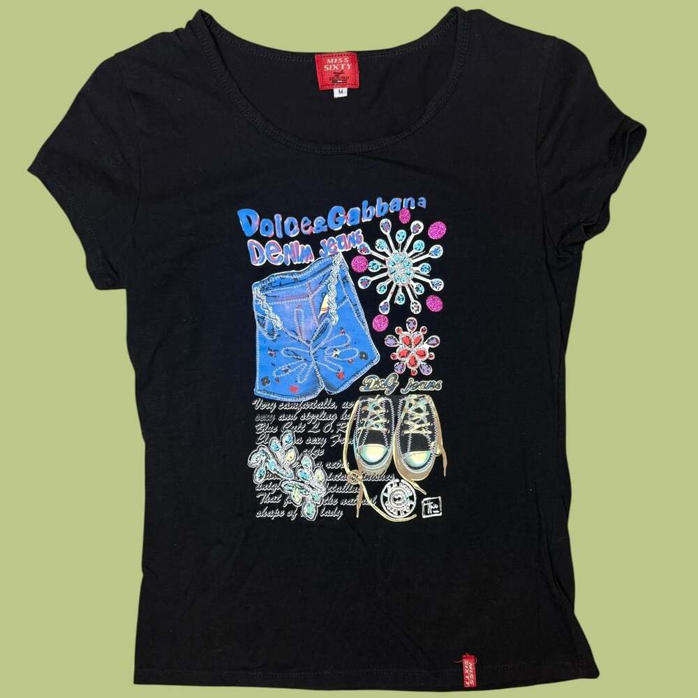 Miss Sixty Y2K Dolce & Gabbana Graphic Tee